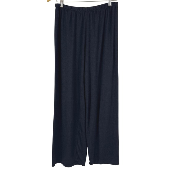 Vince. Pants - Vince Black Wide Leg Pants Women's M Elastic Waist Rayon Blend Minimalist